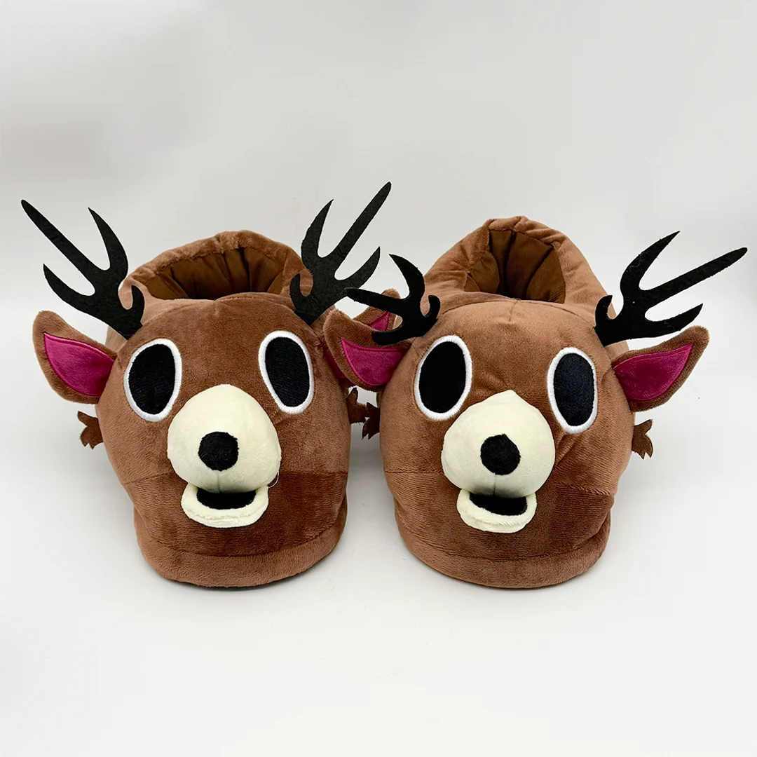

TreasuringU New 99 Night In Forest Deer Plush Shoes Adult Indoor House Stuffed Slippers Spring Soft Cozy Shoe Birthday Gift