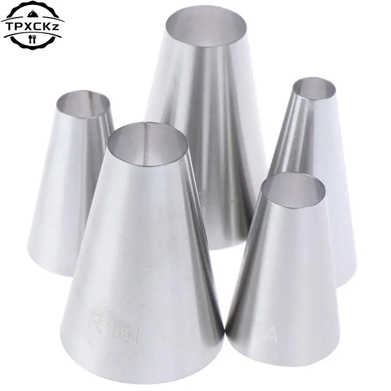 5pcs/lot Large Round Cake Cream Decoration Tips Piping Icing