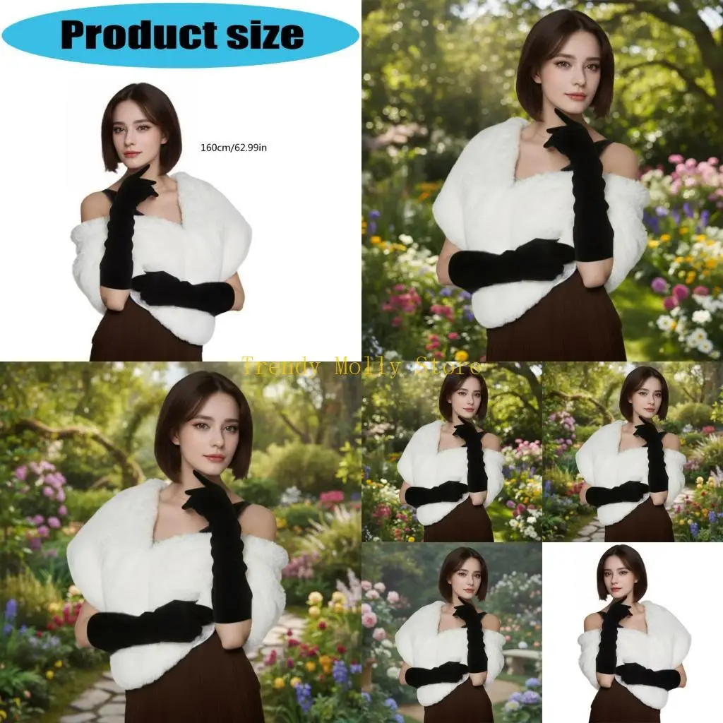 

N5KB Premiums Плюшевый шарф Модный аксессуар для путешествий, пеших прогулок, ежедневных поездок на работу