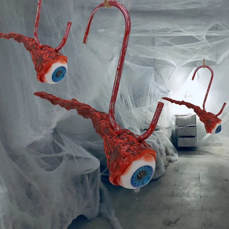 Globos oculares inteligentes de halloween, bola de olhos falsos assustadores, globo ocular oco, globos oculares de halloween com gancho para decoração de halloween