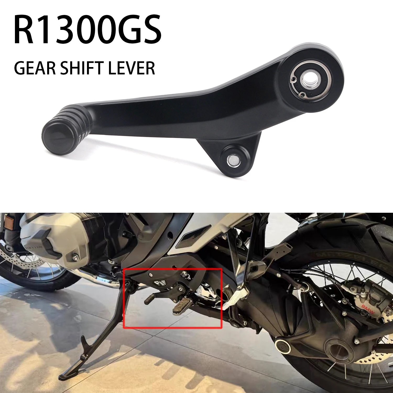 

Panical Transmission Gear Shift Lever Clutch Aluminum Alloy Rubber Joystick For Bmw R1300GS 2022 2023 2024 2025 Black