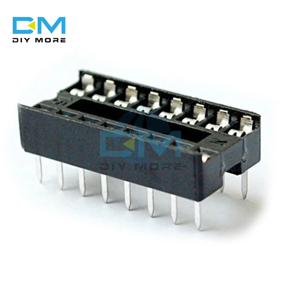 10PCS 16-Pins 16 Pins 16P DIP IC Chip Sockets Adaptor Solder Type Socket Module IC Sockets Adaptor Solder Type IC Connector Chip