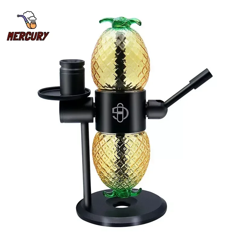 MERCURY Pineapple Style Gravity Smoking Pipe Glass Hookah Shisha Set Grass Water Pipes Narguilhe Complet Smoking Accessories