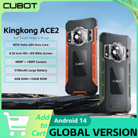 Cubot KingKong ACE 2 Ultra-thin Rugged Smartphone Android 14 6.56-inch 90Hz Display 6GB RAM+128GB ROM 5100mAh 48MP NFC Cellphone