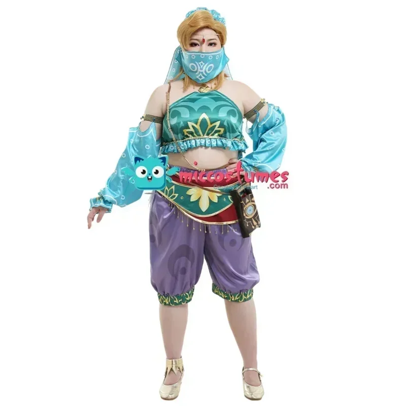 Miccostumes Kobiecy strój Link Kostium Cosplay Fullset dla kobiet Halloween Pustynia Kostium Cosplay