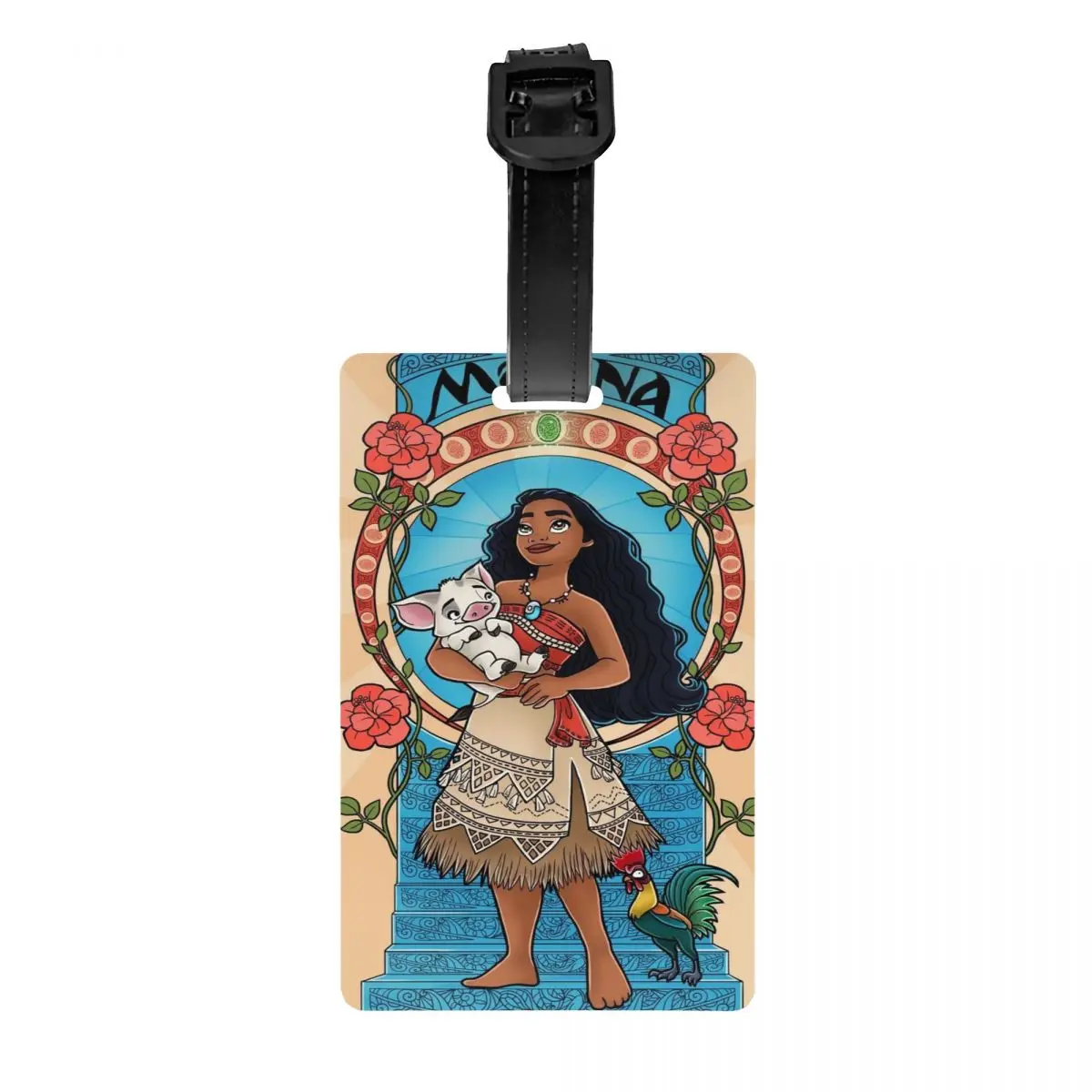 

Custom Moana Cartoon Luggage Tags for Travel Suitcase Privacy Cover ID Label