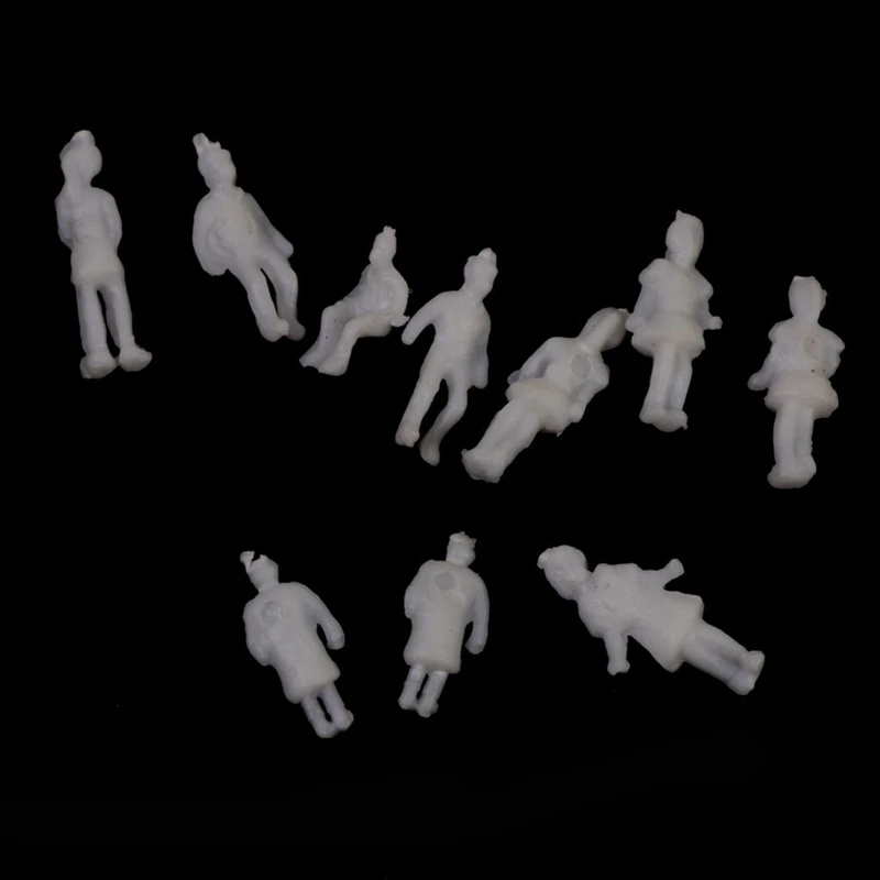 Model People Figures Scale 1:200 Approx.200Pcs White Assorted Style