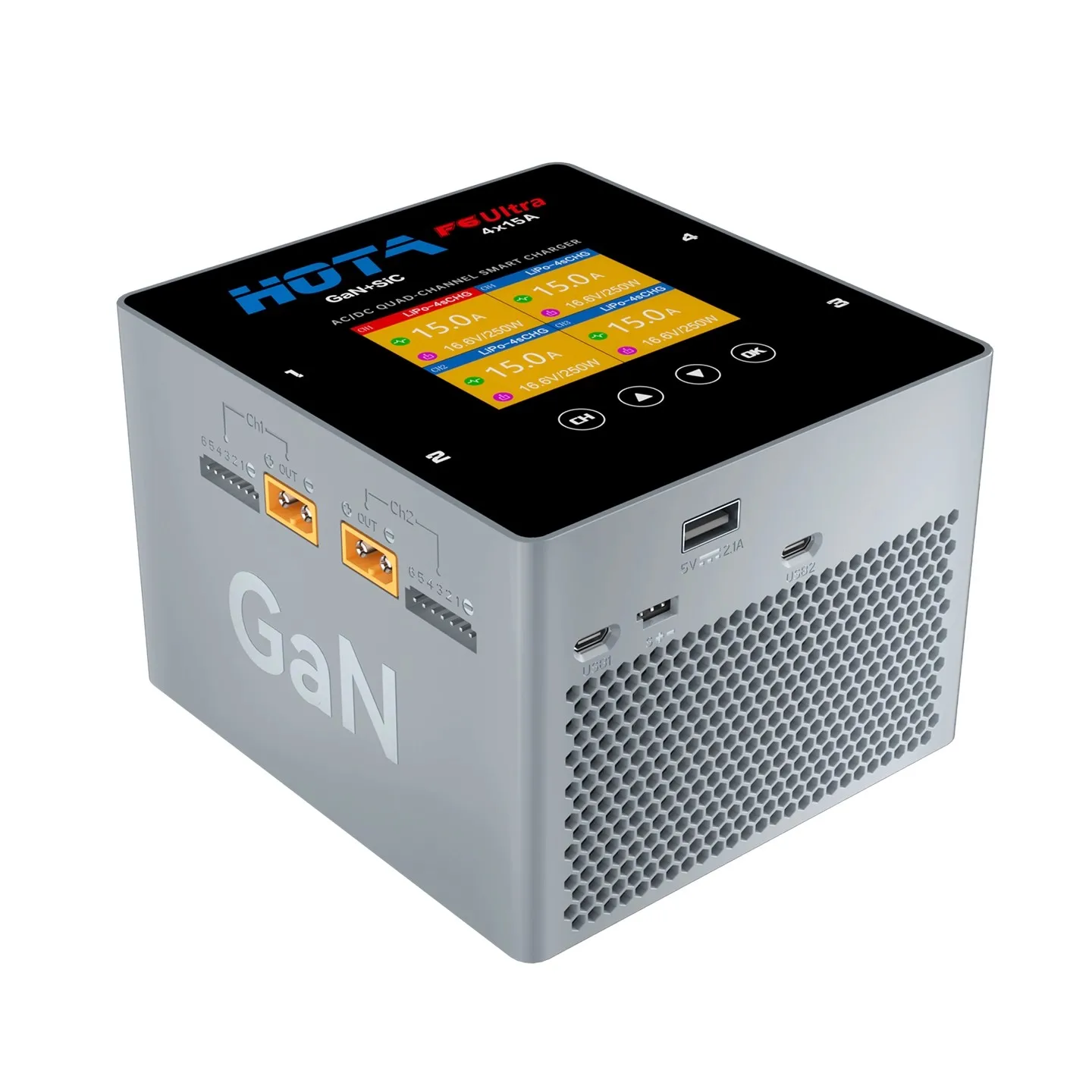 HOTA F6ULTRA 4チャンネルインテリジェントバランスチャージャー、1000Wの高出力航空機用リチウム電池搭載