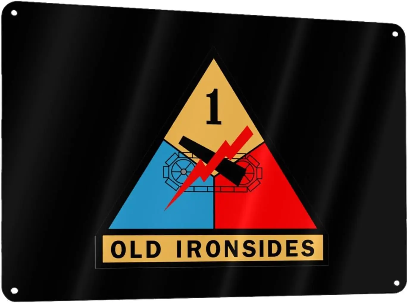 US Army 1st Armored Division Metal Sign, 8x12 Inch Metal Wall Art Signs Cover Aluminum for Men/Women/Indoor/Outdoor sign