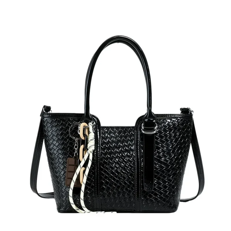 

2025 Trendy Women's Premium Woven Tote Bag | Summer Commuter Crossbody/Shoulder | Sophisticated Small Square Elegant Design