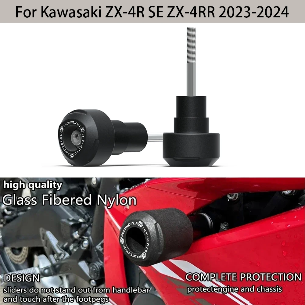 

Motorcycle Falling Protector Crash Pad Frame Slider Protector For Kawasaki ZX-4R SE ZX-4RR 2023-2024