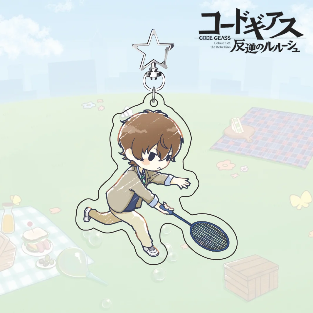 New Code Geass Picnic Sports Series Acrylic Keychain Lelouch C.C. Suzaku Character Star Hook Cute Anime Bag Pendant Birthday