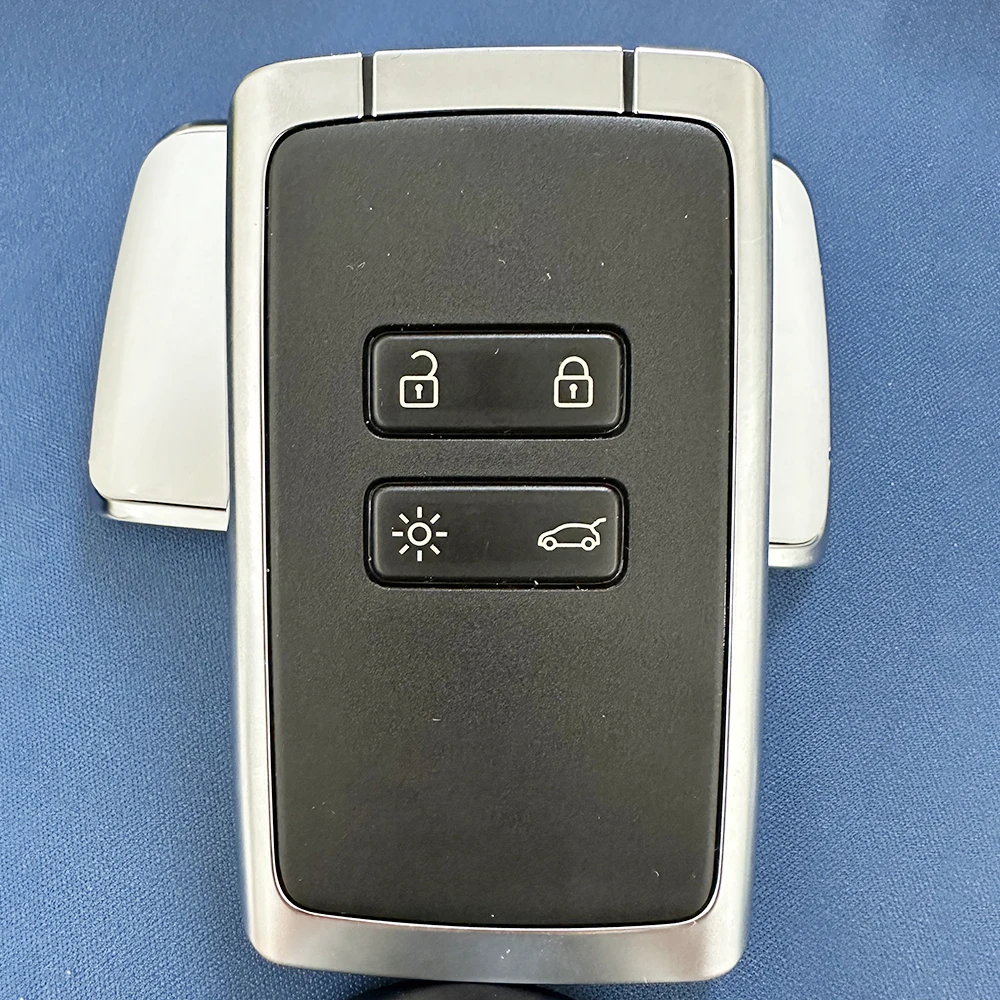 ORIGINAL 4 Buttons 433 MHz Smart Card for R-enault Megane Talisman 4AChip white&black Keyless GO