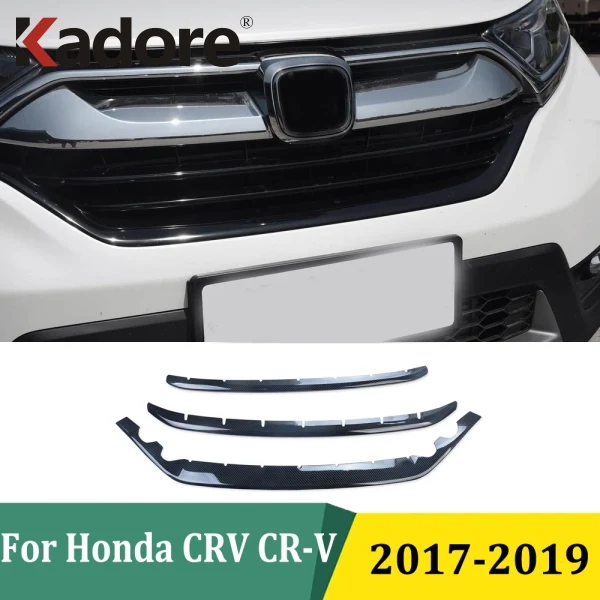 

For Honda CRV CR-V 2017 2018 2019 Chrome Front Lower Bumper Grille Bottom Cover Protector Strip Trim Car Styling Accessories