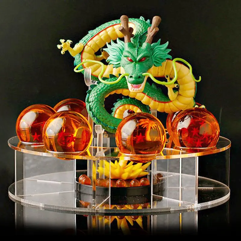 

Фигурка аниме Dragon Ball Z Shenron с 7 хрустальными шарами 3,5 см, набор хрустальных шаров + акриловая полка