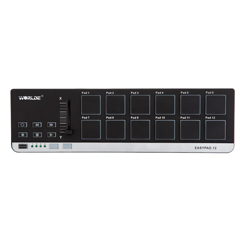 High Quality EasyPad.12 Portable Mini USB 12 Drum Pad MIDI Controller Hot Sale 4 Banks for Different Settings