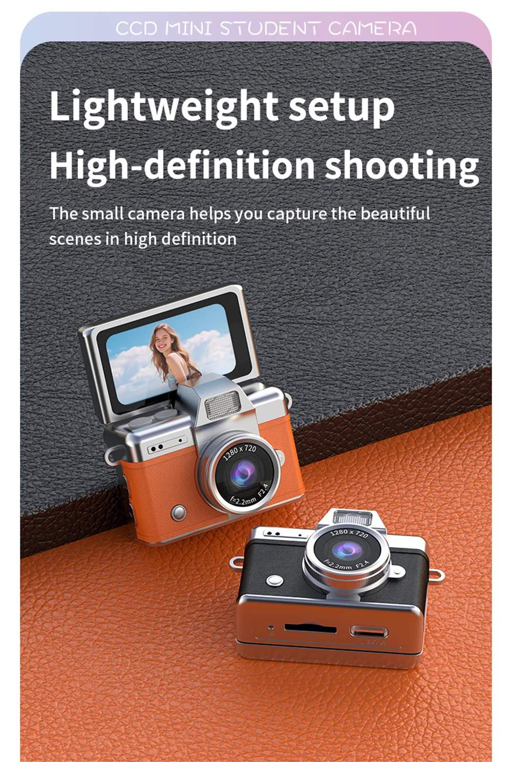 1080P Thumb Mini Camera Keychain Digital Camera Retro Camera HD Photo Travel Outdoor With Screen Support Memory Card for Kids