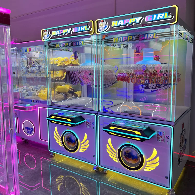 Clip machine scan code coin slot catch doll machine clip snack machine coin slot doll keychain gift
