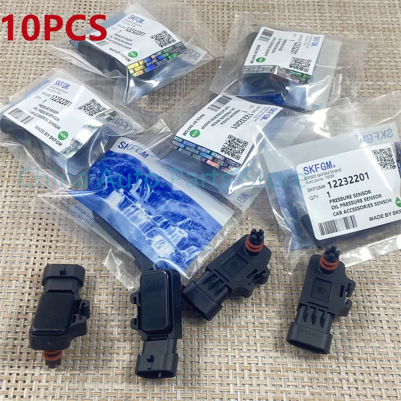Sensor de presión de entrada de aire 10X 12232201 Sensor de mapa para Mitsubishi Opel Chevrolet GM Chery Great Wall reemplaza 28086011 93333350