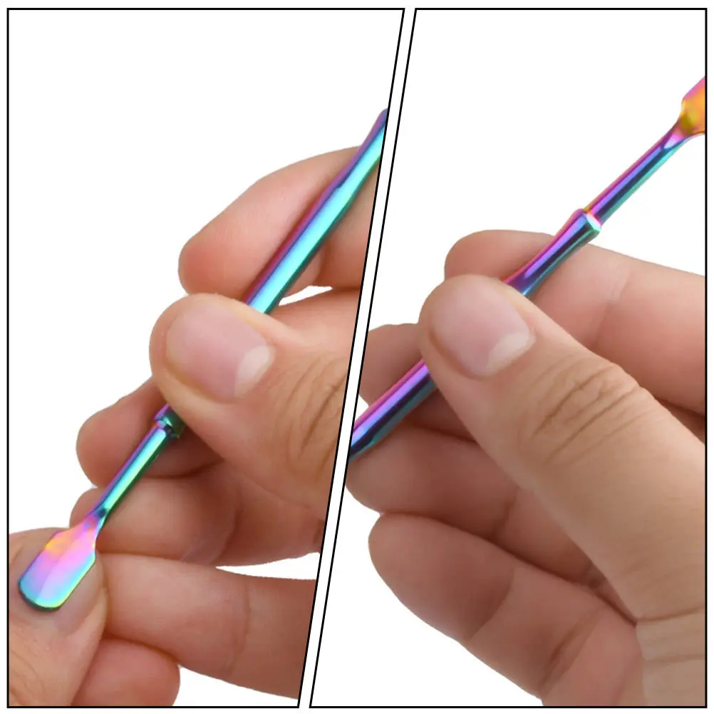 

6Pcs Nail Cuticle Trimmer Stainless Steel Double Head Dead Skin Remover Manicure Tool Kit Nail Care Supply for Home Salon Use