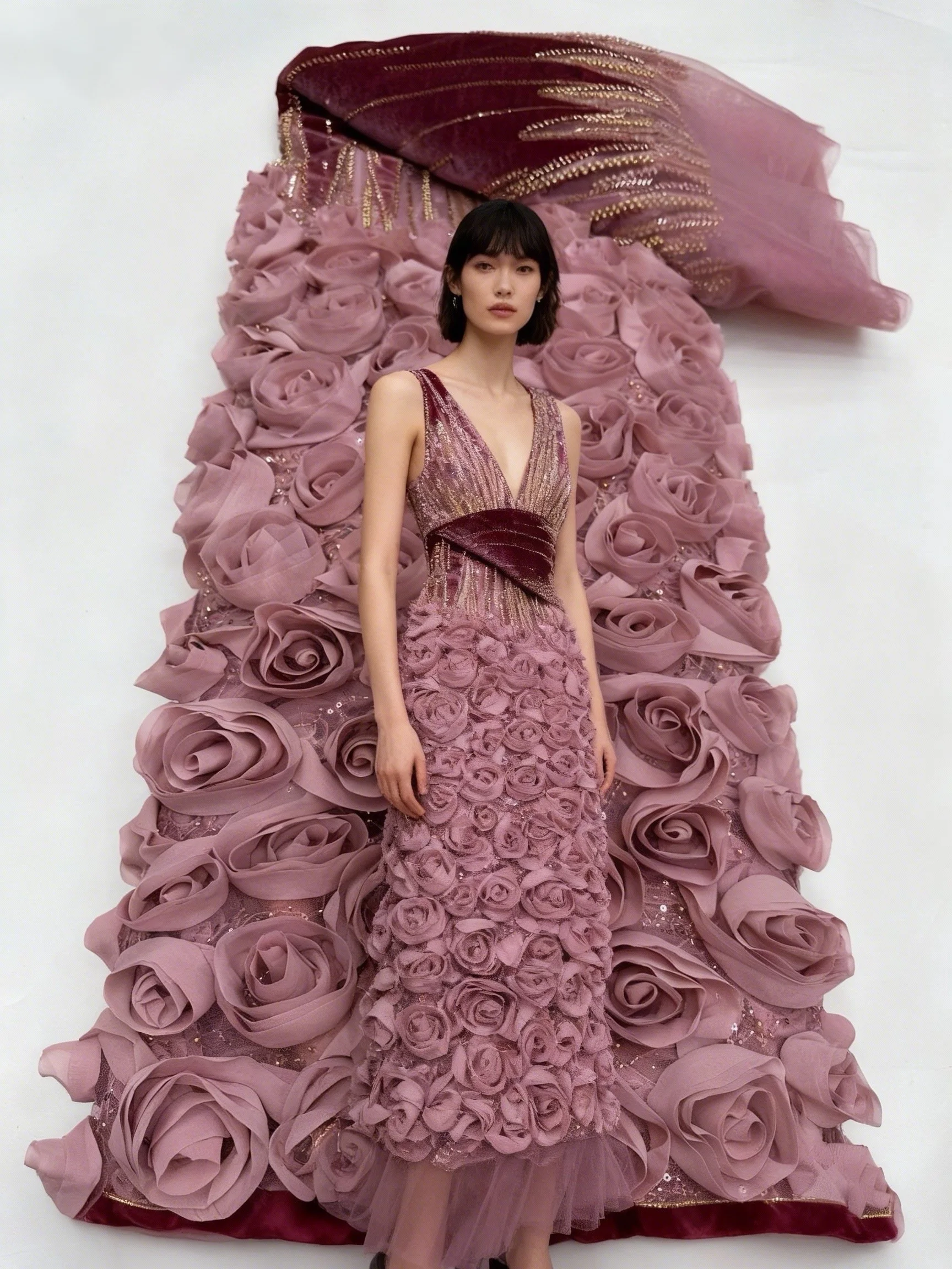 

African 3D Flowers Fabric 2025 High Quality Beaded Embroidered French Nigerian Sequins Mesh Lace Fabric For Wedding Party Dress