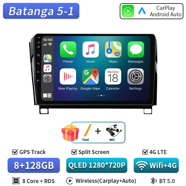 Android 16 Autoradio Multimedia Video Player Navigatie Stereo GPS Audio voor Toyota Tundra XK50 2007-2013 Sequoia XK60 2008-2017