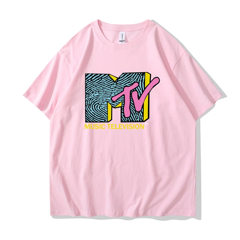 Men Clothing Retro T Shirt Vintage Rock Hip Hop Tv T Shirt Summer Unisex Casual Tshirt Mtv Music Television Graphic Tshirts Tees