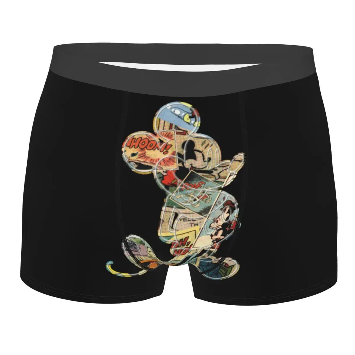 Mickey Mouse Men Underwear Boxer Briefs Shorts Panties Sexy Polyester Underpants for Male