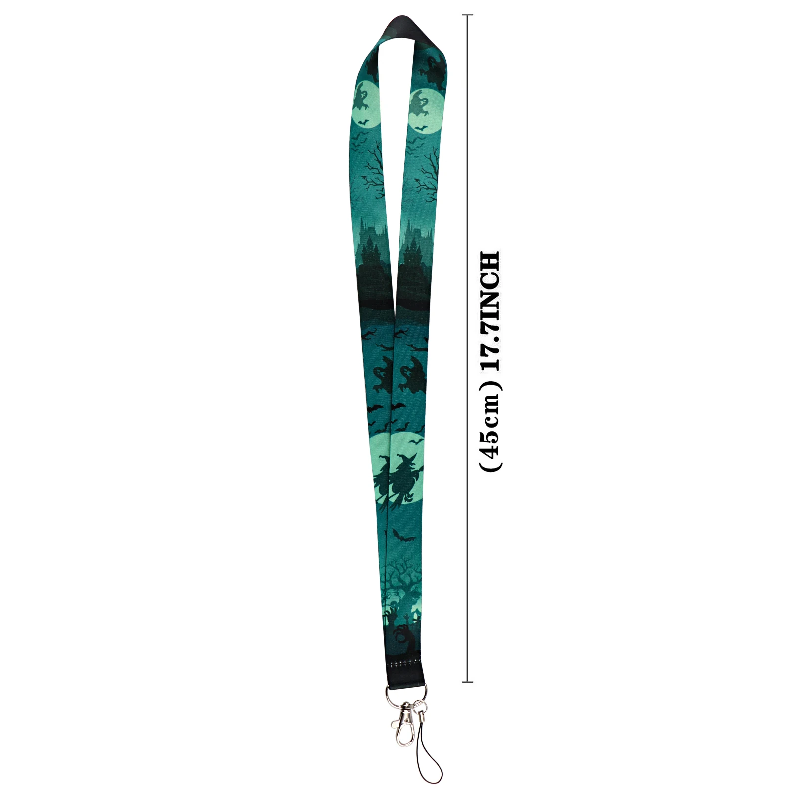 Брелок-ремешок на шею Хэллоуин, веревка для ключей с держателем для удостоверения личности, кредитных карт, аксессуары для ключей