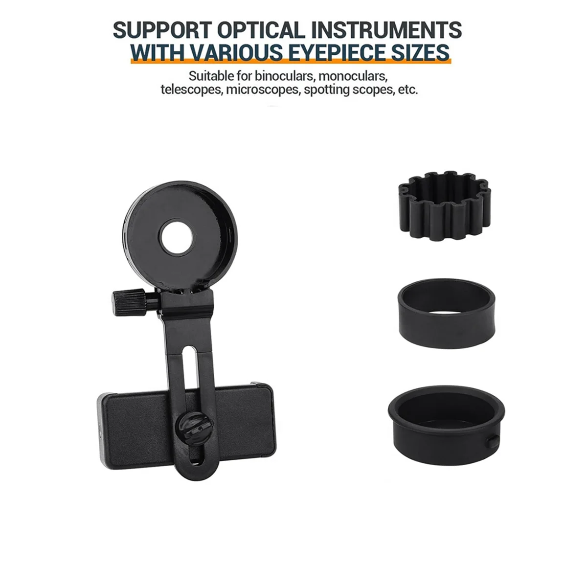 망원경 휴대폰 어댑터, 범용 휴대폰 마운트, 쌍안경, 단안, 현미경, 스마트폰 거치대 클립 브래킷
