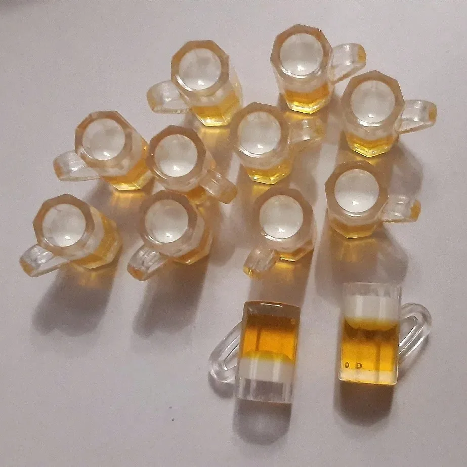 5/10 pièces Miniature 1:12 échelle jouet cuisine bière tasses à boire tasse accessoire boisson modèle jouet tasse à vin jouet maison de poupée décor