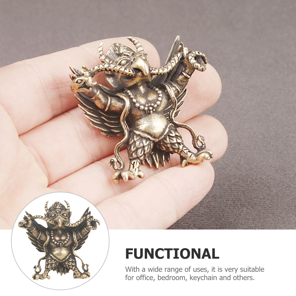 

Vintage Brass Bird Pendant Keychain Charm Rust Resistant Small Keychain Decor Diy Hanging Amulet Pendant For Office Bedroom Bag