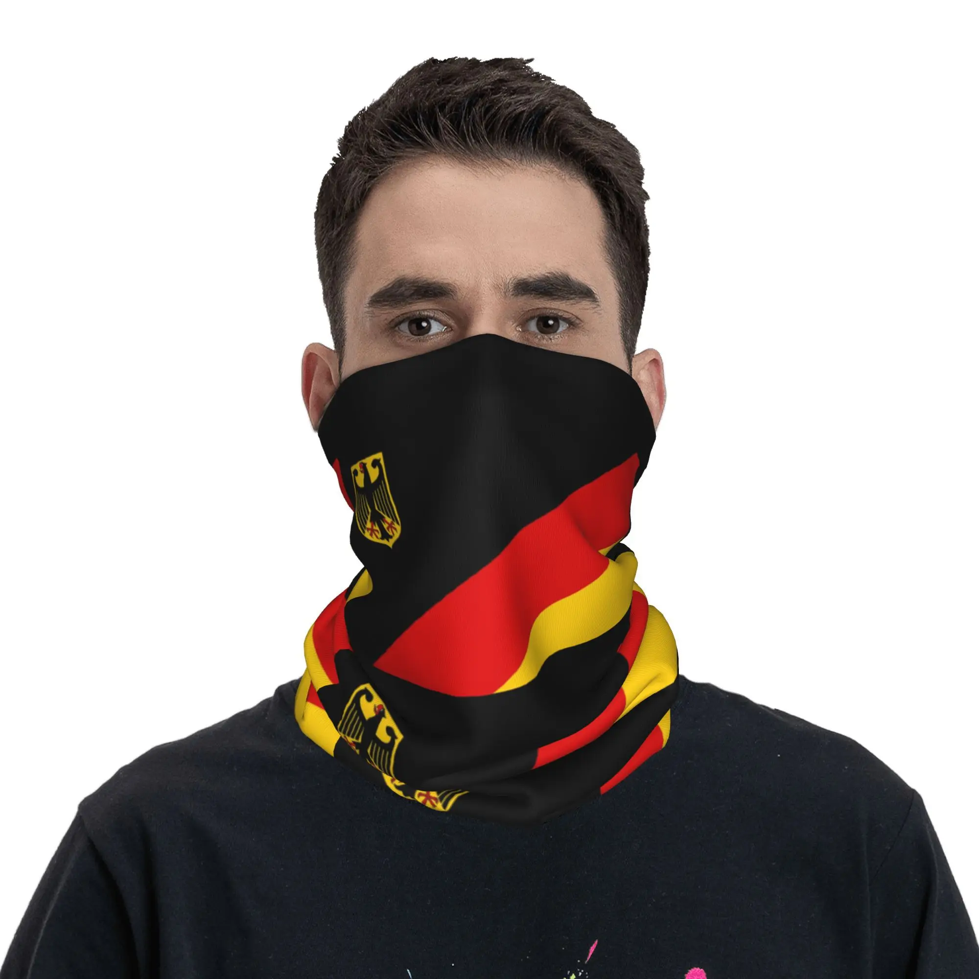 مخصص العلم الألماني الرقبة الجراب الرجال النساء يندبروف معطف الشتاء من الأسلحة من ألمانيا باندانا وشاح للتزلج