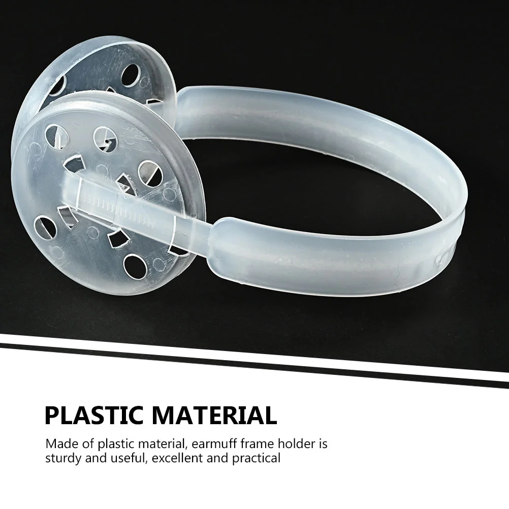 2 Pcs Earmuff Plastic Holder Adjustable Frame Rack Muffs Making Shelf for DIY