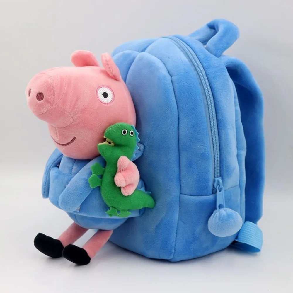 Peppa Pig Series Cartoon Anime Fashion Personality Plush Toy Children Leisure Cute Kindergarten Backpack Holiday Gift