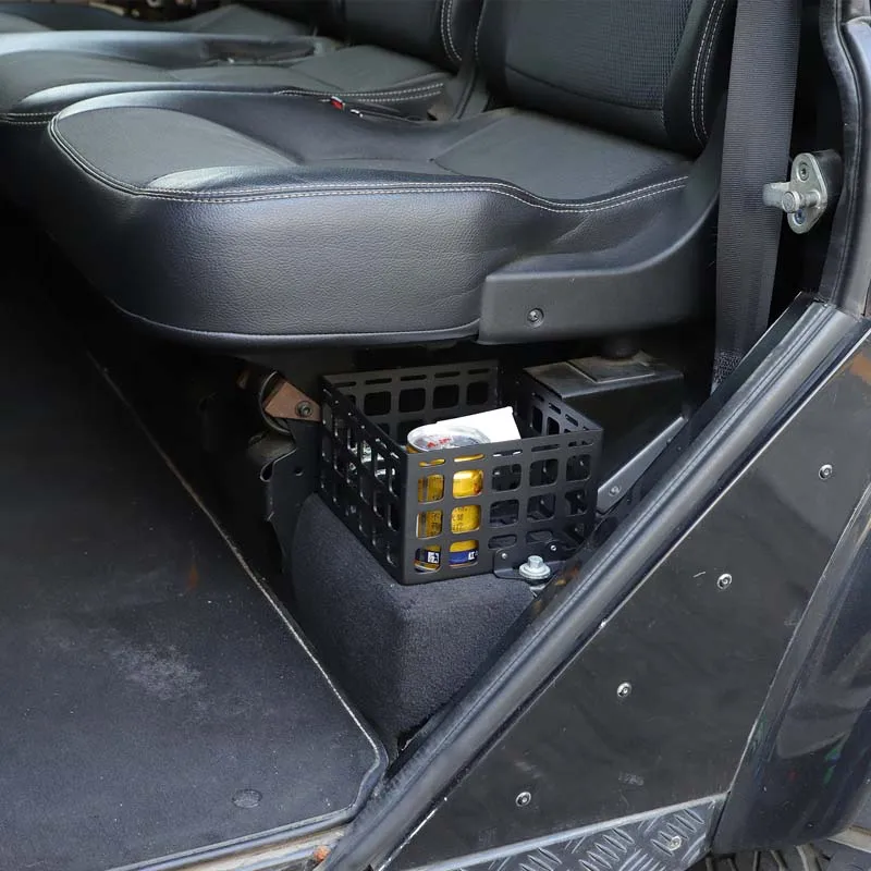 لاند روفر ديفندر 2024-2018 سبائك الألومنيوم سيارة الصف الثاني مقعد سلات تخزين على كلا الجانبين اكسسوارات السيارات الداخلية #5