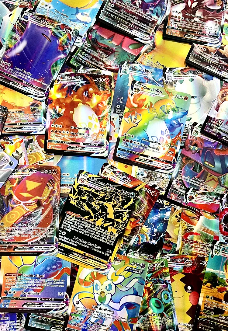 Holographic Pokemon Cards Scarlet Violet New ex Vstar Vmax GX in English Letter with Rainbow Arceus Shiny Charizard Kids Gift