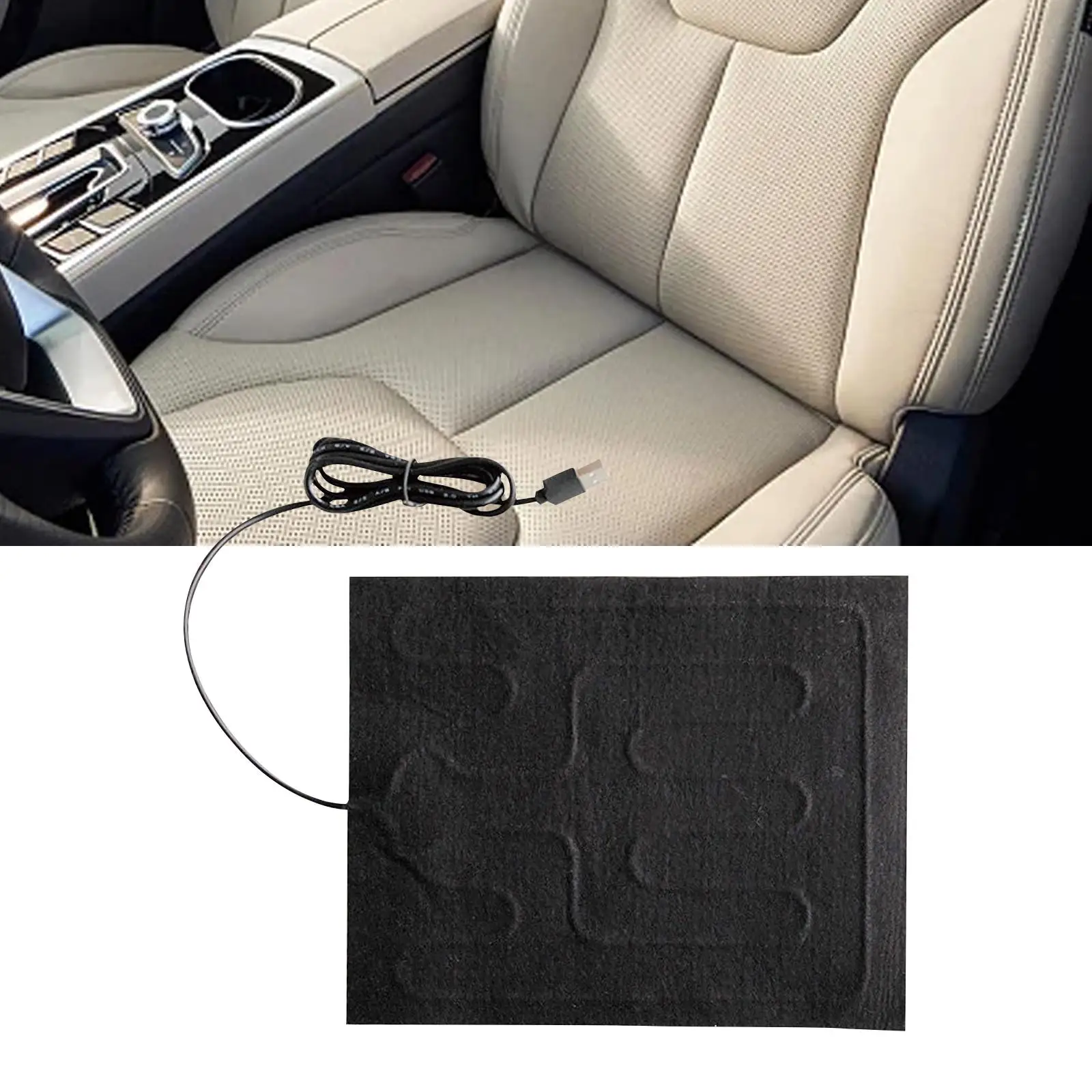 Automotive USB Heating Pad Defroster Electric Defogging Device Portable Car Warmer Pad for Winter Driving