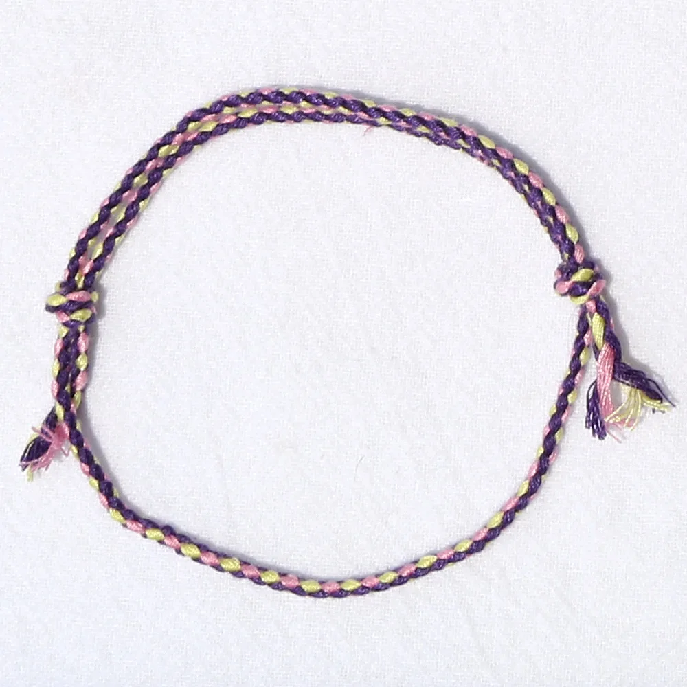 Einfarbiges Geflochtenes Baumwollseil-Armband für Männer, Retro Tibetisches Handgefertigtes Mehrschichtiges Armband für Frauen, Modisches Schmuckzubehör – Detail 6