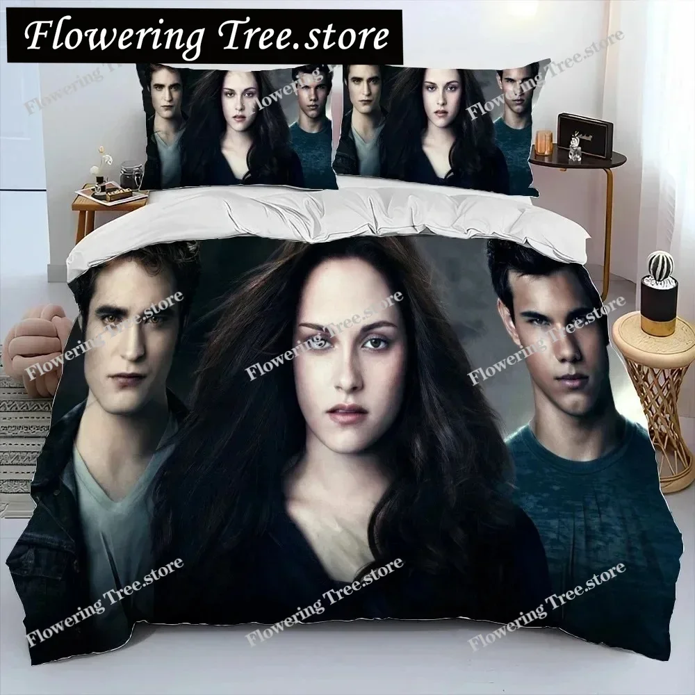 

3D The Twilight Saga HD Printed Comforter Bedding Set,Duvet Cover Bed Set Quilt Cover Pillowcase,king Queen Size Bedding Set Boy