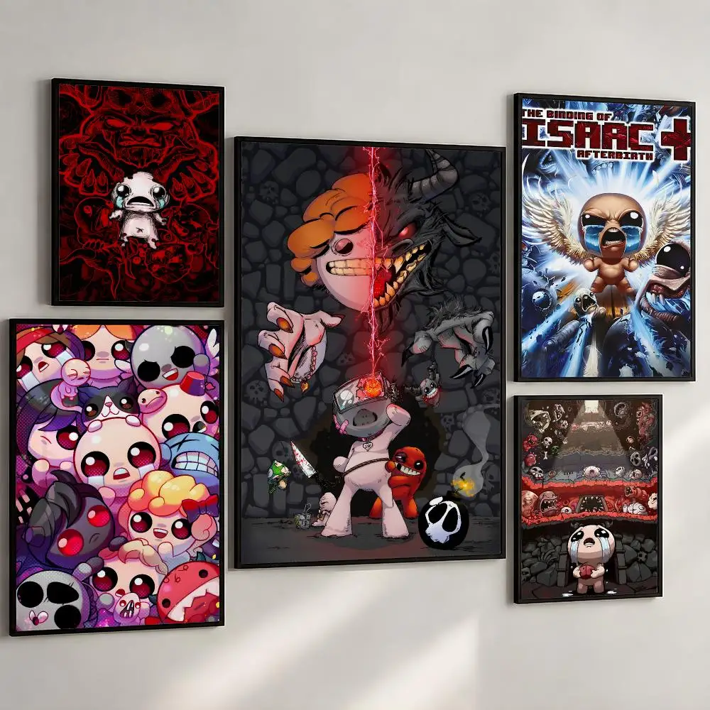 Game The Binding Of Isaac Roguelike Poster PP Wall Art Print Removable Water-Resistant Home Decor for Bedroom Apartment Gift