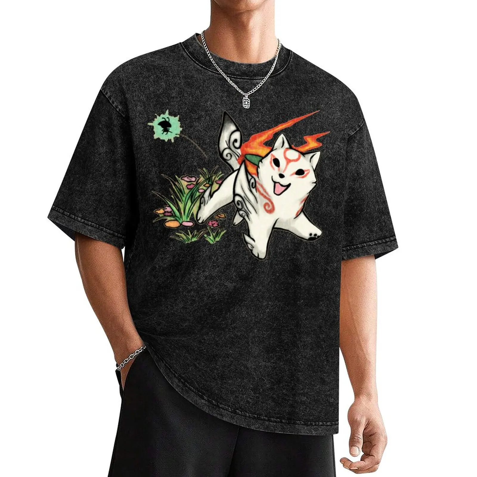 

Small Okami T-Shirt graphic t shirt vintage fashion shirts blue lock aesthetic clothes men tshirt