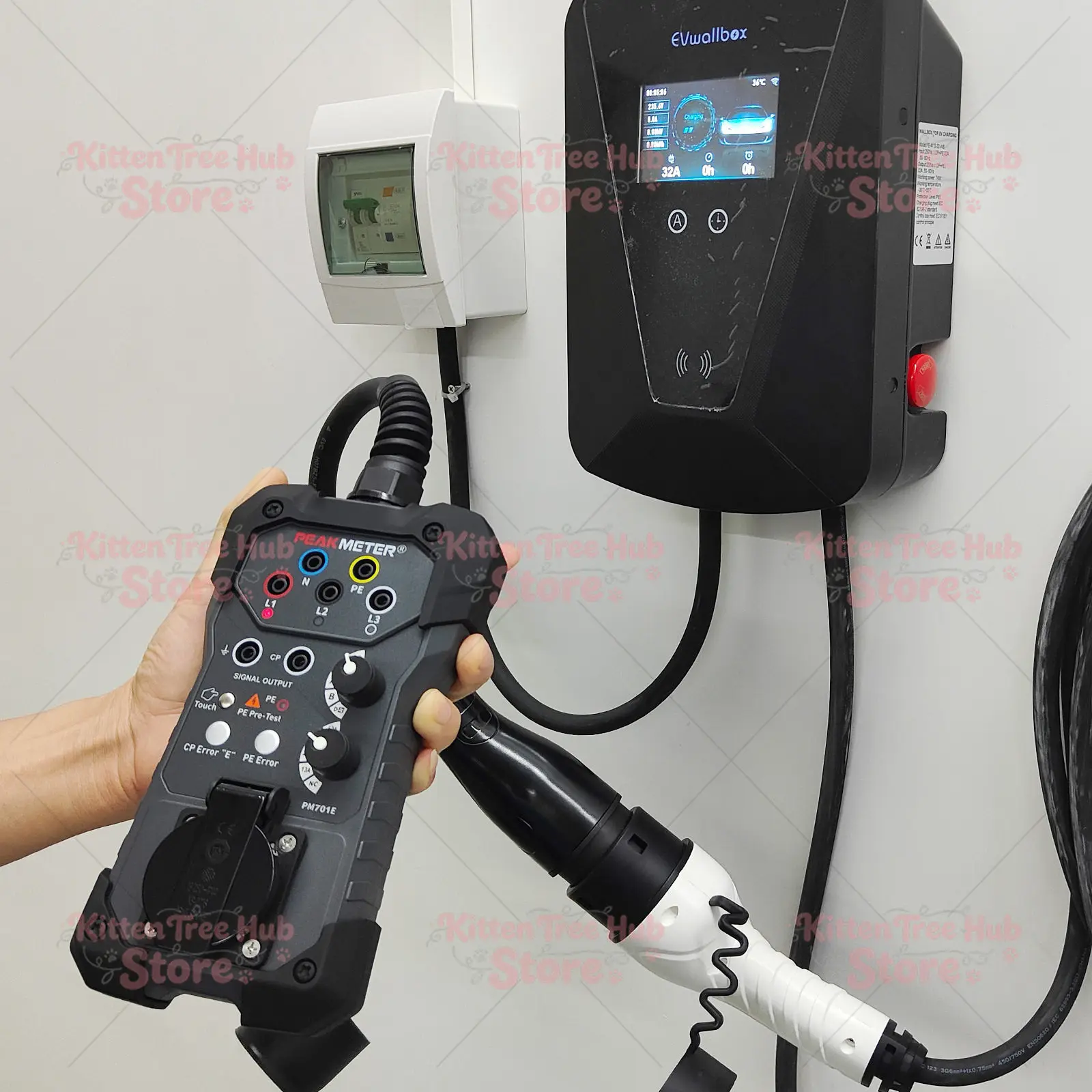 EV Charger Tester Durable AC EVSE Adapter Electric Vehicle Charging Station Detector Car Diagnostic Tool