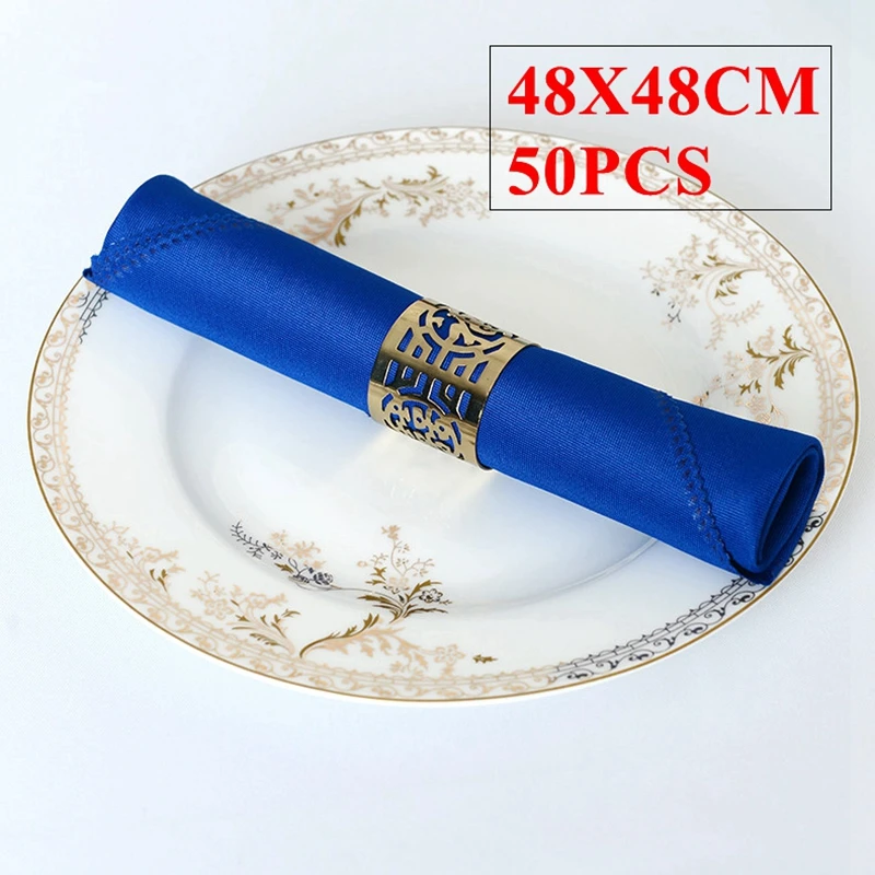 

100% Polyester Table Napkin 48x48cm Tablecloth Napkins For Wedding Event Banquet Hotel Decoration