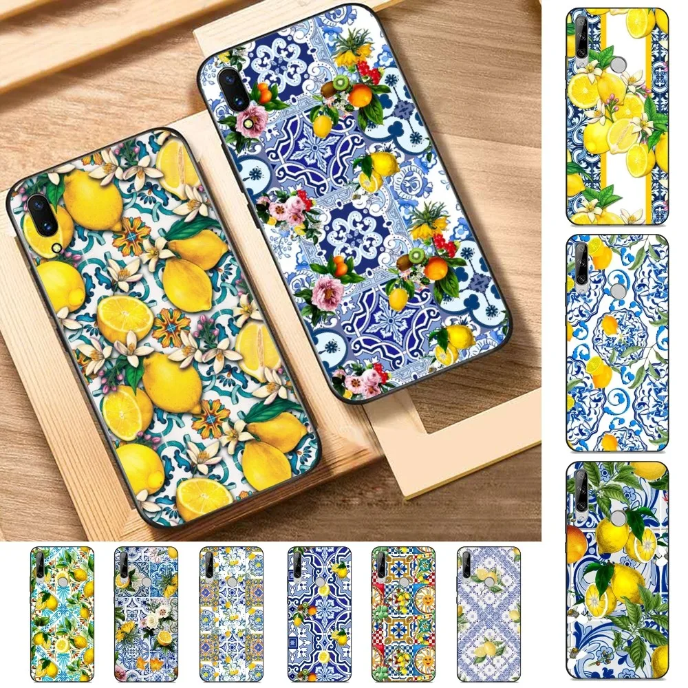 Mediterranean Lemon Phone Case For Huawei Y9 6 7 5 Prime Enjoy 7s 7 8 plus 7a 9e 9plus 8E Lite Psmart Shell