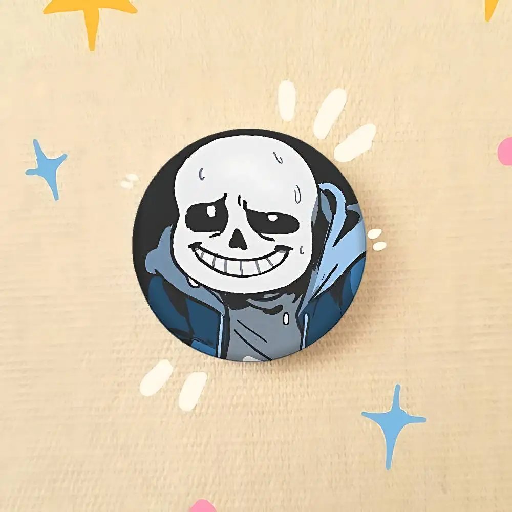 Cute H-Undertale Sans-W Badges Button PinsBrooch Creative Funny Quotes Badge Clothes Backpack Jewelry Gift For Kids Friends