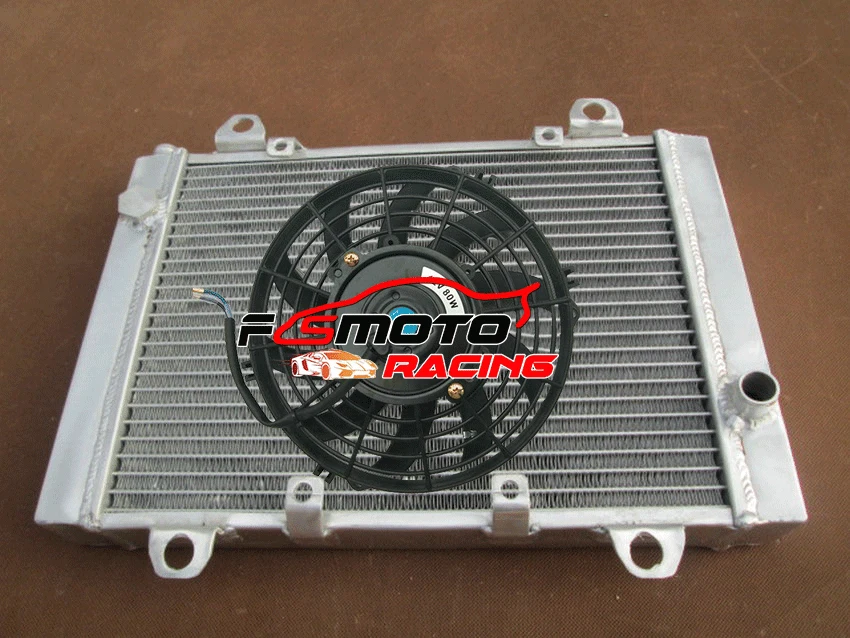 Aluminum Radiator + Fan For Kawasaki 4x4modle KXF700 KVF650 Brute Force 650 750 2005-2010 / KVF700 Prairie 700 2004 2005 2006