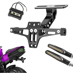 Motorcycle Adjustable Tail Eliminator License Plate Bracket Turn Signal Light For Yamaha honda bmw suzuki cfmoto mt07 mt09 fz07