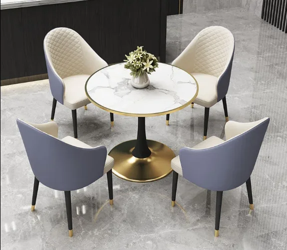 

Dining Table Metal Restaurant Small Nordic White Base Designs Luxury Furniture Dinning Marble Round Modern Set Dining Room Table
