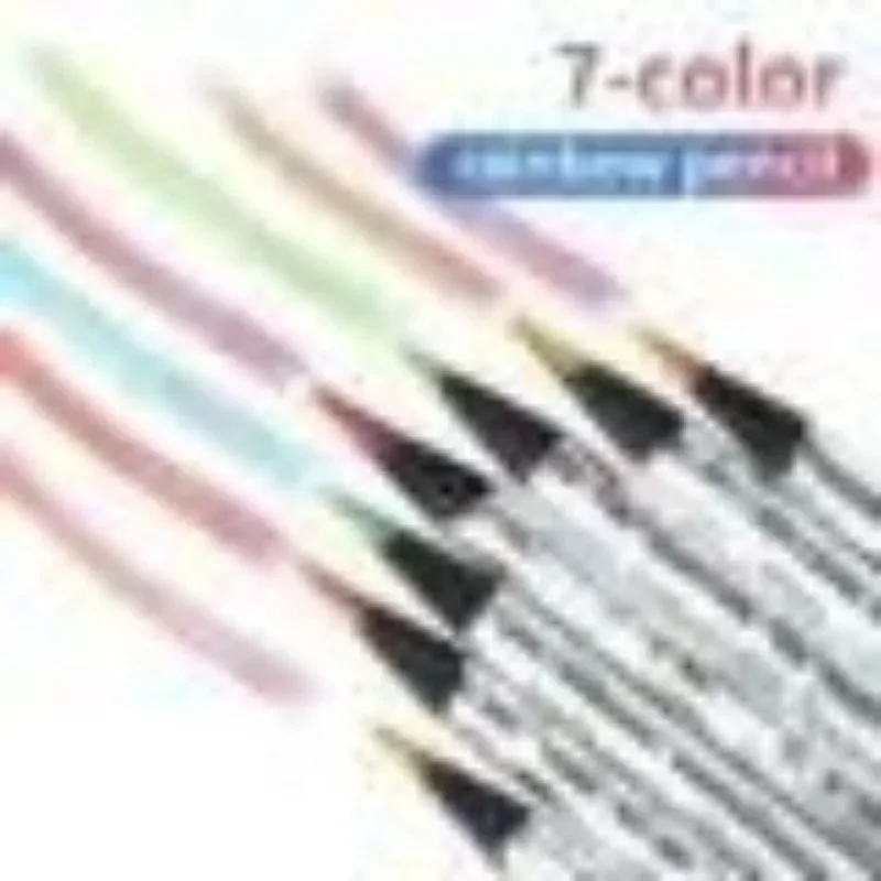 10/20PCS  7-color kawaii black wood rainbow core colored pencil gel pen wooden pencil art supplies stationery school supplies image 5